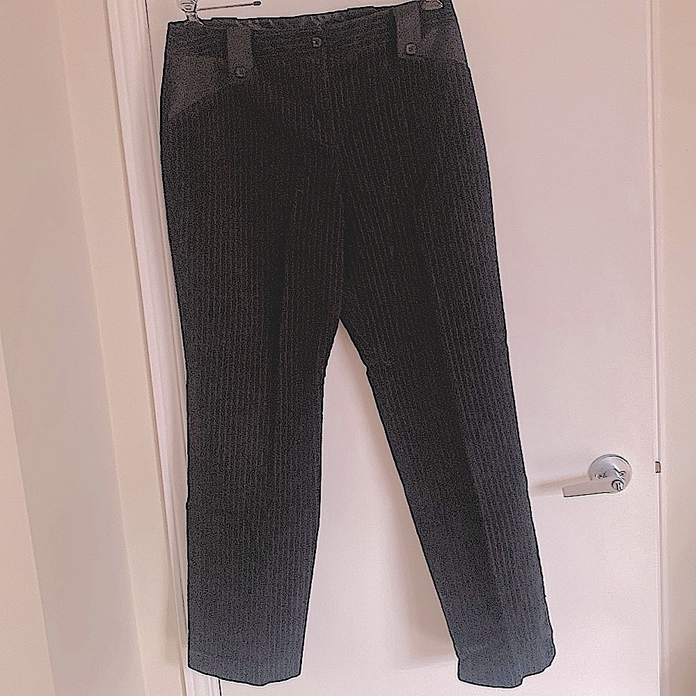 Corduroy Pants by Vex Made in Canada Black Pin Striped Size 11/12